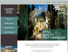 Tablet Screenshot of calpacifichomes.com